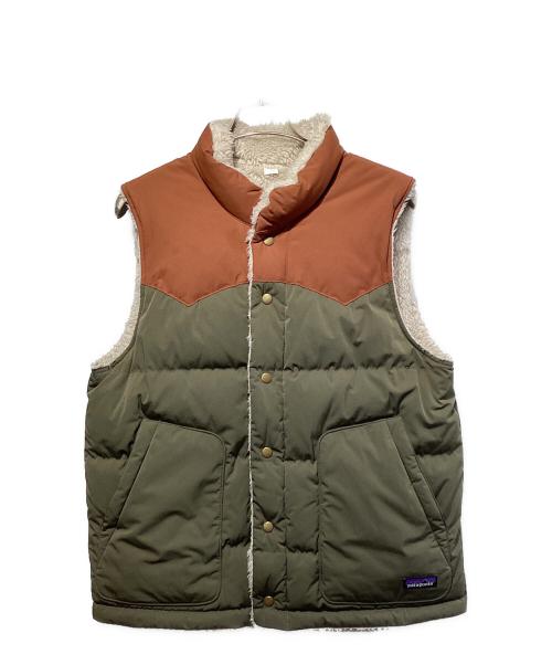 Patagonia（パタゴニア）Patagonia (パタゴニア) リバーシブル・ビビー・ダウン・ベスト カーキ×ブラウン サイズ:SIZE Mの古着・服飾アイテム
