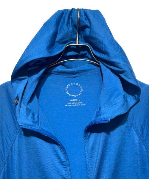 山と道（ヤマトミチ）山と道 (ヤマトミチ) 100% Merino Zip Hoody ブルー サイズ:SIZE　Lの古着・服飾アイテム