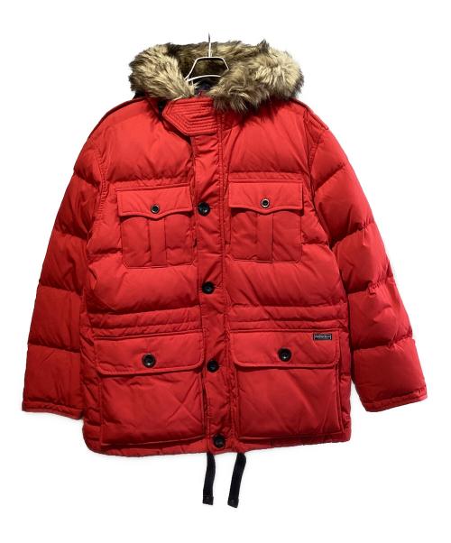 POLO RALPH LAUREN（ポロ・ラルフローレン）POLO RALPH LAUREN (ポロ・ラルフローレン) フーディダウンジャケット レッド サイズ:SIZE Lの古着・服飾アイテム
