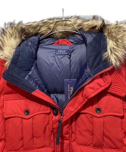 POLO RALPH LAUREN（ポロ・ラルフローレン）POLO RALPH LAUREN (ポロ・ラルフローレン) フーディダウンジャケット レッド サイズ:SIZE Lの古着・服飾アイテム