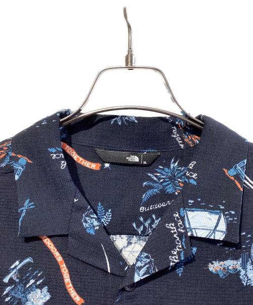 THE NORTH FACE（ザ ノース フェイス）THE NORTH FACE (ザ ノース フェイス) S/S ALOHA Vent SHIRT(エス/エスアロハベントシャツ) ネイビー サイズ:XLの古着・服飾アイテム