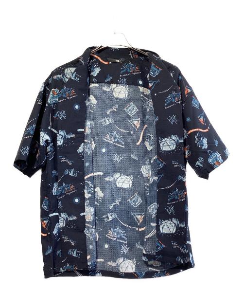 THE NORTH FACE（ザ ノース フェイス）THE NORTH FACE (ザ ノース フェイス) S/S ALOHA Vent SHIRT(エス/エスアロハベントシャツ) ネイビー サイズ:XLの古着・服飾アイテム