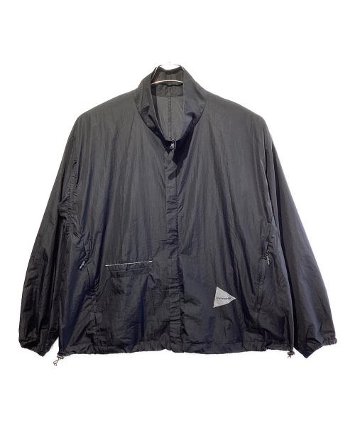 and wander（アンドワンダー）and wander (アンドワンダー) オーバーサイズリップジャケット ブラック サイズ:SIZE Sの古着・服飾アイテム