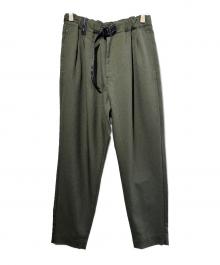 and wander（アンドワンダー）の古着「PE melange twill pants」｜グリーン