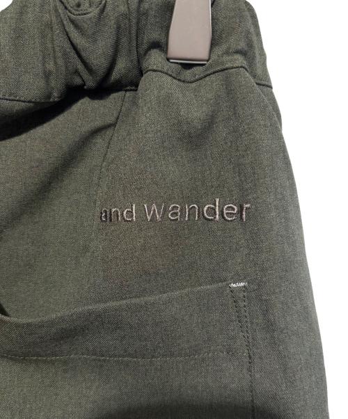 and wander（アンドワンダー）and wander (アンドワンダー) PE melange twill pants グリーン サイズ:SIZE　WSの古着・服飾アイテム
