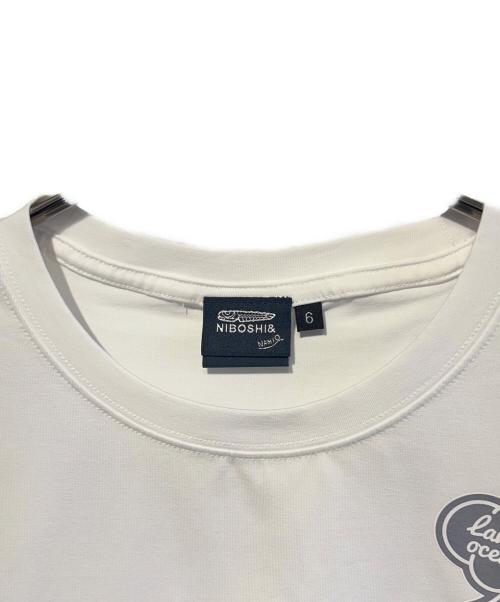 muta MARINE（ムータマリン）muta MARINE (ムータマリン) NAMIKO(NIBOSHI&) (ナミコ(ニボシアンド)) Fishing Tシャツ ホワイト サイズ:SIZE　Lの古着・服飾アイテム