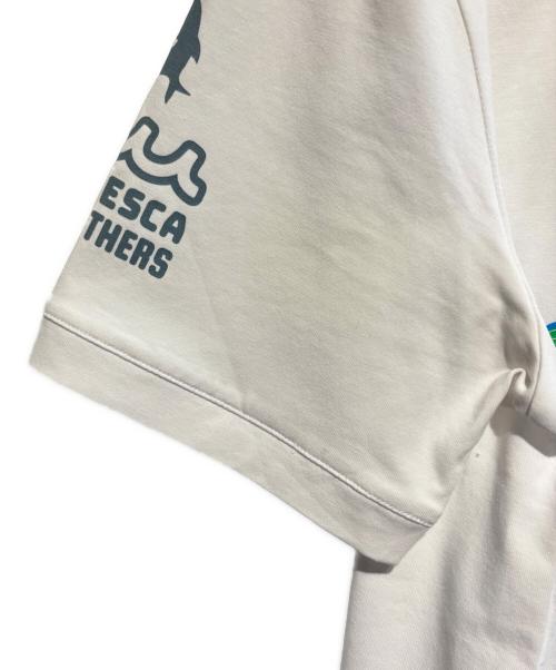 BLAUSEA（ブラウシー）BLAUSEA (ブラウシー) sun rise (サンライズ) muta MARINE (ムータマリン) コラボTシャツ ホワイト サイズ:SIZE　Lの古着・服飾アイテム