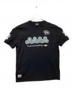 muta MARINE×NAMIKO(NIBOSHI&)ムータマリン×ナミコ(ニボシアンド)）の古着「Fishing Tシャツ」｜ブラック