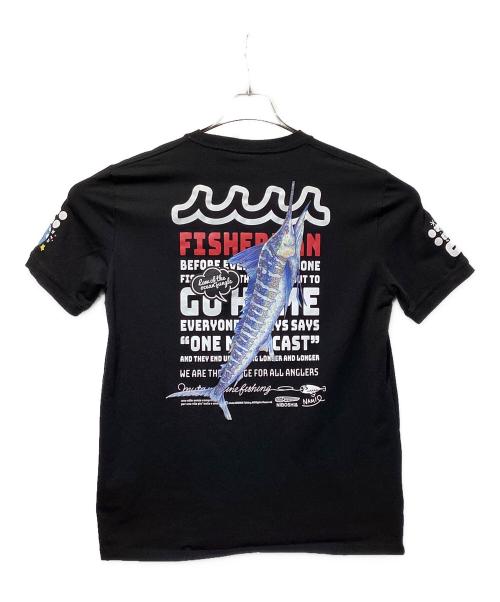 muta MARINE（ムータマリン）muta MARINE (ムータマリン) NAMIKO(NIBOSHI&) (ナミコ(ニボシアンド)) Fishing Tシャツ ブラック サイズ:SIZE Lの古着・服飾アイテム