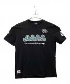 muta MARINE×NAMIKO(NIBOSHI&)ムータマリン×ナミコ(ニボシアンド)）の古着「Fishing Tシャツ」｜ブラック