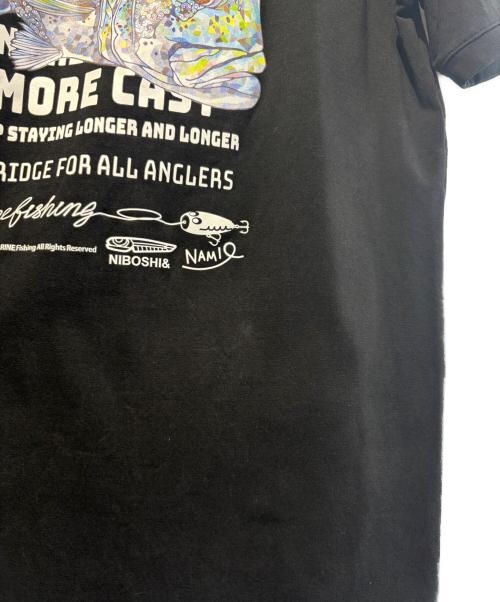 muta MARINE（ムータマリン）muta MARINE (ムータマリン) NAMIKO(NIBOSHI&) (ナミコ(ニボシアンド)) Fishing Tシャツ ブラック サイズ:SIZE　Lの古着・服飾アイテム