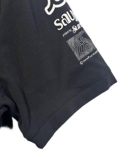 BLAUSEA（ブラウシー）BLAUSEA (ブラウシー) sun rise (サンライズ) muta MARINE (ムータマリン) コラボTシャツ ブラック サイズ:SIZE　Lの古着・服飾アイテム