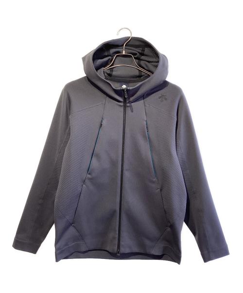 DESCENTE（デサント）DESCENTE (デサント) テックジャガードフルジップフーディージャケット グレー サイズ:SIZE Lの古着・服飾アイテム