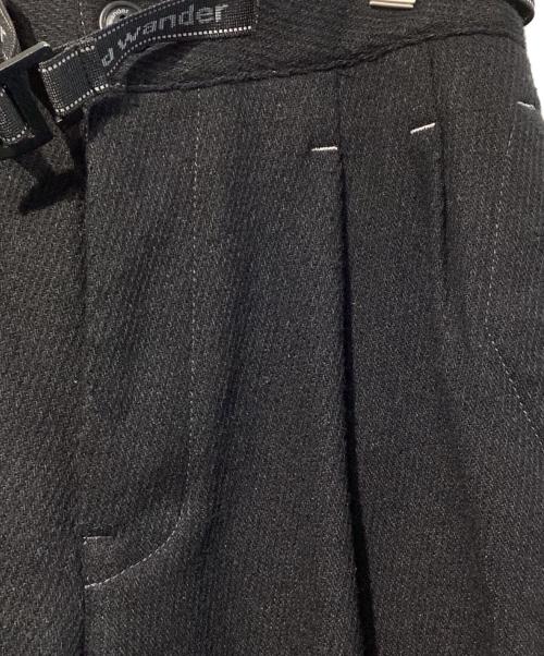 and wander（アンドワンダー）and wander (アンドワンダー) REWOOL tweed wide pants ブラック サイズ:SIZE Sの古着・服飾アイテム