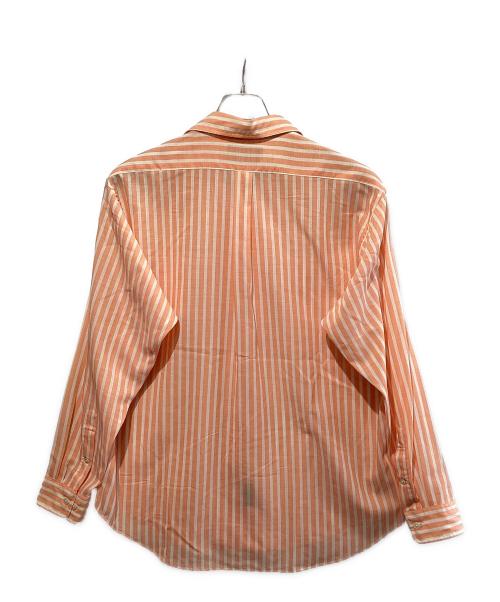 BROWN by 2-tacs（ブラウンバイツータックス）BROWN by 2-tacs (ブラウンバイツータックス) レギュラーカラー オレンジ×ホワイト サイズ:SIZE Mの古着・服飾アイテム