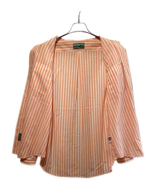 BROWN by 2-tacs（ブラウンバイツータックス）BROWN by 2-tacs (ブラウンバイツータックス) レギュラーカラー オレンジ×ホワイト サイズ:SIZE Mの古着・服飾アイテム