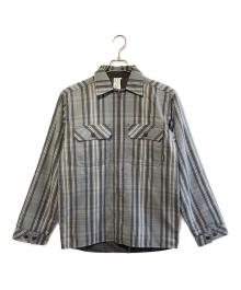 Patagonia（パタゴニア）の古着「Reversible Flannel Jacket」｜グレー×グリーン