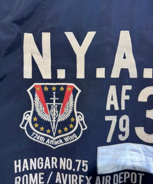 AVIREX（アヴィレックス）AVIREX (アヴィレックス) MA-1フライトジャケット ネイビー サイズ:SIZE XLの古着・服飾アイテム