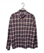Patagoniaパタゴニア）の古着「ロングスリーブライトウェイトフィヨルド・フランネルシャツ」｜グレー×レッド