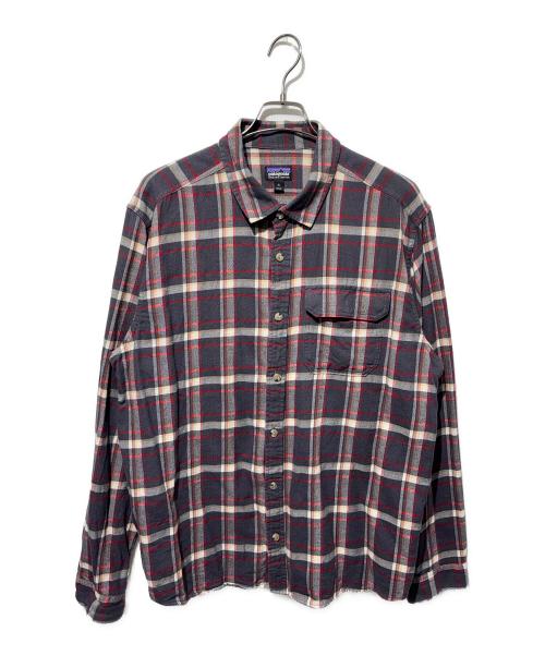 Patagonia（パタゴニア）Patagonia (パタゴニア) ロングスリーブライトウェイトフィヨルド・フランネルシャツ グレー×レッド サイズ:SIZE XLの古着・服飾アイテム