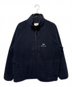 Snow peak×WIND AND SEAスノーピーク×ウィンダンシー）の古着「エンブロイダリーロゴ ポリエステルフリースジャケット」｜ブラック