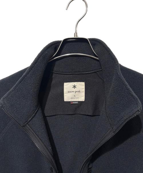 Snow peak（スノーピーク）Snow peak (スノーピーク) WIND AND SEA (ウィンダンシー) エンブロイダリーロゴ ポリエステルフリースジャケット ブラック サイズ:SIZE XLの古着・服飾アイテム
