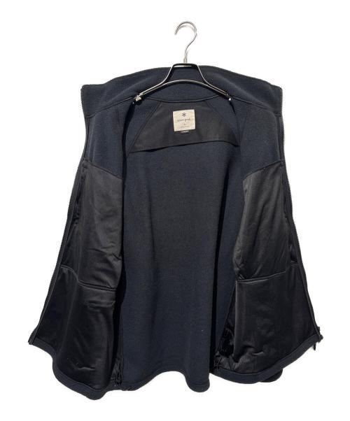 Snow peak（スノーピーク）Snow peak (スノーピーク) WIND AND SEA (ウィンダンシー) エンブロイダリーロゴ ポリエステルフリースジャケット ブラック サイズ:SIZE XLの古着・服飾アイテム