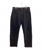 riprapリップラップ）の古着「ツイステッドクリースジーンズ」｜ブラック