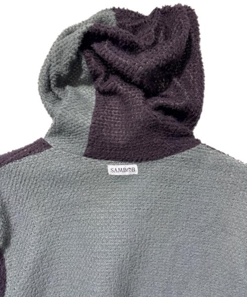 SAM BOB（サムボブ）SAM BOB (サムボブ) ALPHA90 HOODIE パープル×グレー サイズ:SIZE Mの古着・服飾アイテム