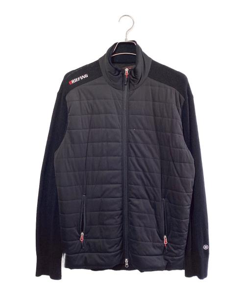 BRIEFING（ブリーフィング）BRIEFING (ブリーフィング) WIND BLOCK FZ KNIT アンゴラブレンド ニットジャケット ブラック サイズ:SIZE XLの古着・服飾アイテム