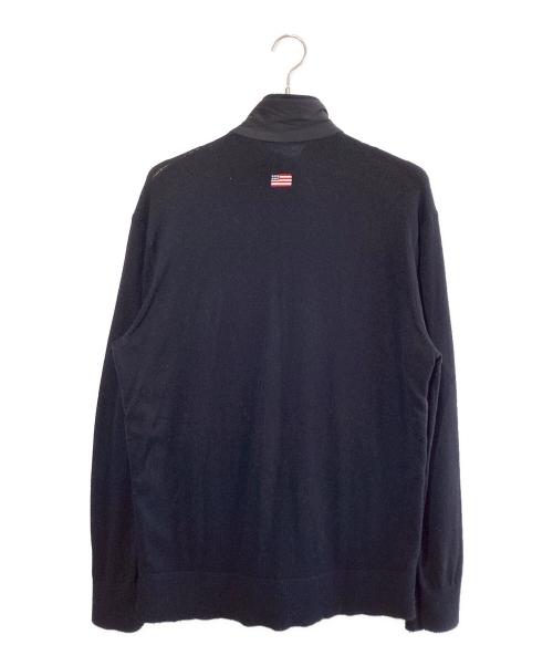 BRIEFING（ブリーフィング）BRIEFING (ブリーフィング) WIND BLOCK FZ KNIT アンゴラブレンド ニットジャケット ブラック サイズ:SIZE XLの古着・服飾アイテム