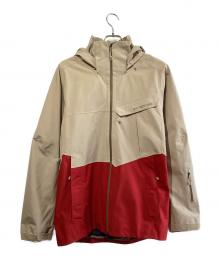 Patagonia（パタゴニア）の古着「スノーボードウェア(ジャケット)」｜ベージュ×レッド