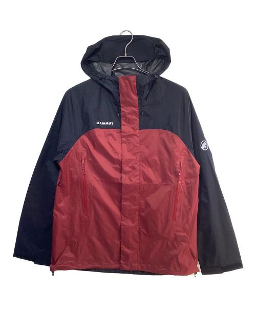 MAMMUT（マムート）MAMMUT (マムート) マイクロレイヤー3.0ハードシェルフーデットジャケット レッド×ブラック サイズ:SIZE L 未使用品の古着・服飾アイテム