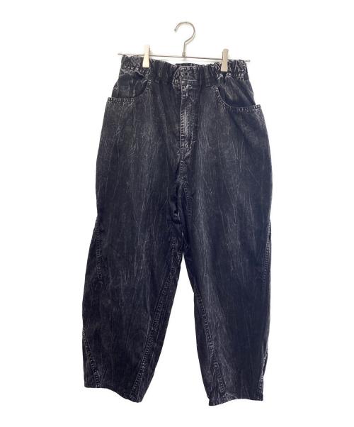and wander（アンドワンダー）and wander (アンドワンダー) bleach twill wide pants ブラック サイズ:SIZE Sの古着・服飾アイテム