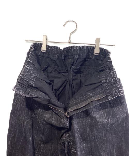 and wander（アンドワンダー）and wander (アンドワンダー) bleach twill wide pants ブラック サイズ:SIZE Sの古着・服飾アイテム