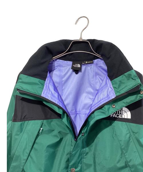 THE NORTH FACE（ザ ノース フェイス）THE NORTH FACE (ザ ノース フェイス) マウンテンレインテックスジャケット ブラック×グリーン サイズ:SIZE XLの古着・服飾アイテム