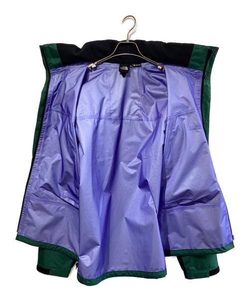 THE NORTH FACE（ザ ノース フェイス）THE NORTH FACE (ザ ノース フェイス) マウンテンレインテックスジャケット ブラック×グリーン サイズ:SIZE XLの古着・服飾アイテム