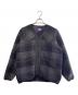 THE NORTHFACE PURPLELABEL（ザ・ノースフェイス パープルレーベル）の古着「PLAS Plaid Fleece Field Cardigan」｜グレー