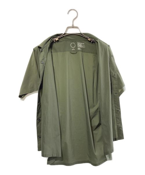山と道（ヤマトミチ）山と道 (ヤマトミチ) バンブーショートスリーブシャツ オリーブ サイズ:SIZE Sの古着・服飾アイテム