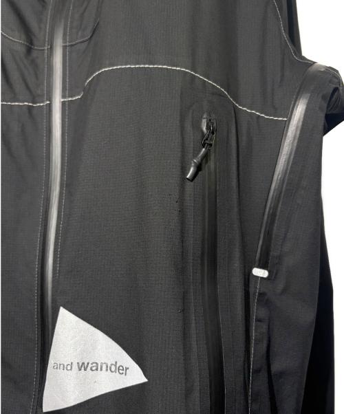 and wander（アンドワンダー）and wander (アンドワンダー) 3L UL rain jacket ブラック サイズ:SIZE Sの古着・服飾アイテム