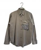 BROWN by 2-tacsブラウンバイツータックス）の古着「OUTER SHIRTS」｜カーキ