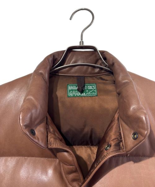 BROWN by 2-tacs（ブラウンバイツータックス）BROWN by 2-tacs (ブラウンバイツータックス) レザーダウンベスト ブラウン サイズ:SIZE Mの古着・服飾アイテム
