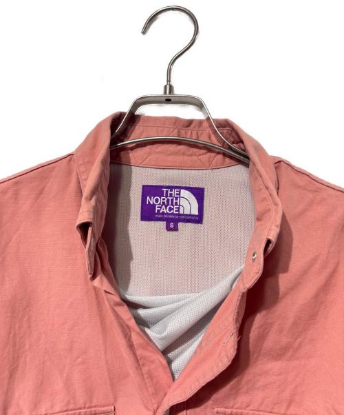 THE NORTHFACE PURPLELABEL（ザ・ノースフェイス パープルレーベル）THE NORTHFACE PURPLELABEL (ザ・ノースフェイス パープルレーベル) ボタンダウン フィールドショートスリーブシャツ ピンク サイズ:SIZE Sの古着・服飾アイテム