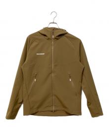 MAMMUT（マムート）の古着「マクン 2.0 ソフトシェル フーデッド ジャケット」｜カーキ