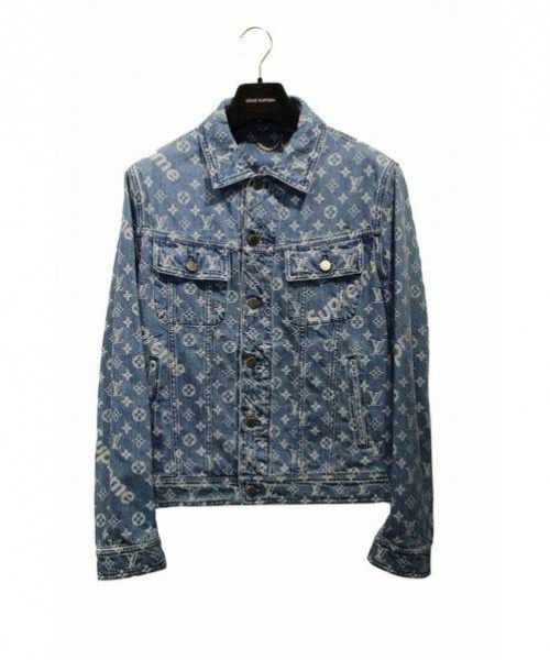 SUPREME（シュプリーム）SUPREME (シュプリーム) 17SS/モノグラムデニムジャケット インディゴ サイズ:46 未使用品の古着・服飾アイテム