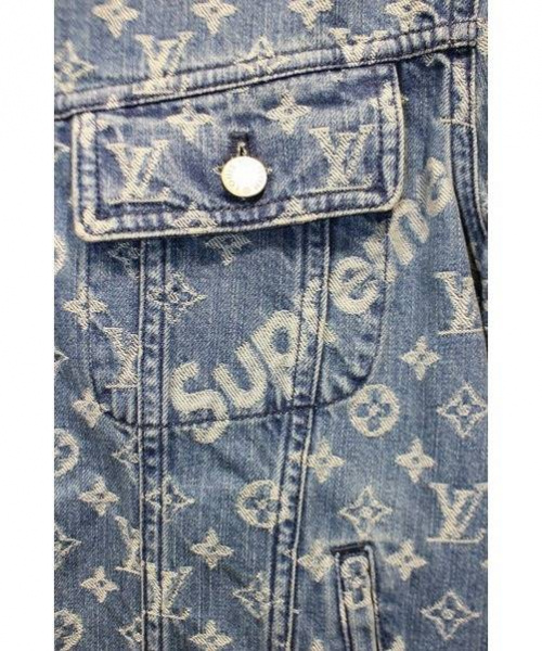 SUPREME（シュプリーム）SUPREME (シュプリーム) 17SS/モノグラムデニムジャケット インディゴ サイズ:46 未使用品の古着・服飾アイテム