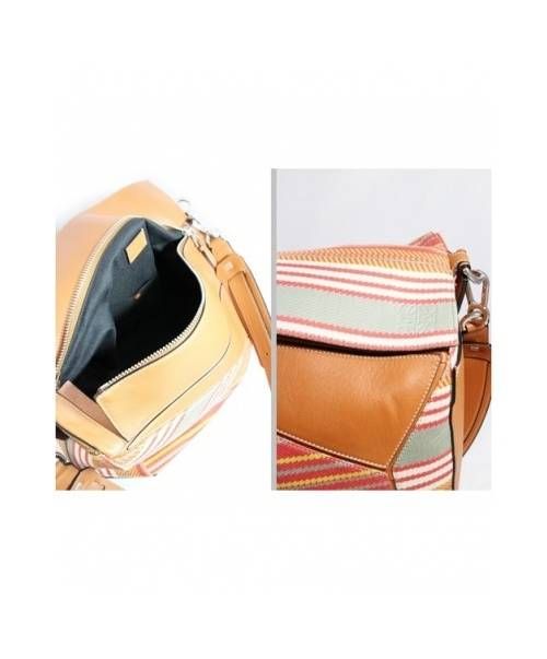 LOEWE（ロエベ）LOEWE (ロエベ) パズルバッグ/ショルダーバッグ ブラウン×レッド サイズ:-の古着・服飾アイテム
