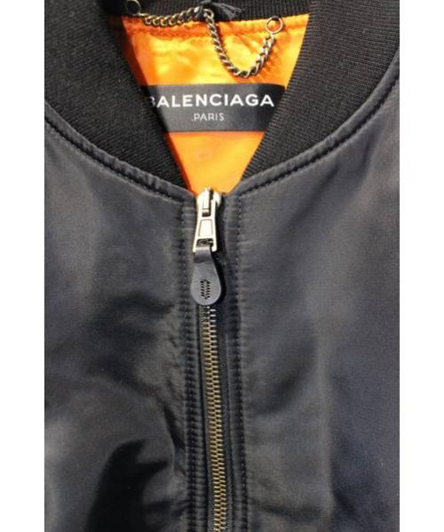 BALENCIAGA（バレンシアガ）BALENCIAGA (バレンシアガ) MA-1ジャケット ブラック サイズ:50の古着・服飾アイテム