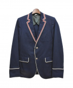 GUCCIグッチ）の古着「パイピングブレザー」｜ネイビー