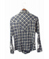 CHROME HEARTS (クロムハーツ) スターボタンチェックシャツ ブルー サイズ:S：34800円